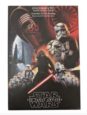 Limited Edition Disney Store Star Wars: The Force Awakens Lithograph Set (7 )